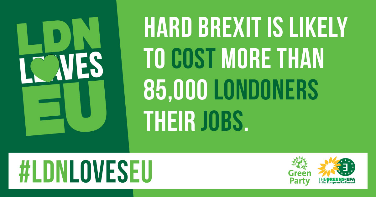 Meme -  Hard Brexit is likely to over 85,000 Londoners their jobs